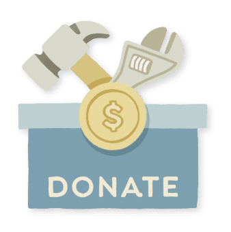Donation box illustration